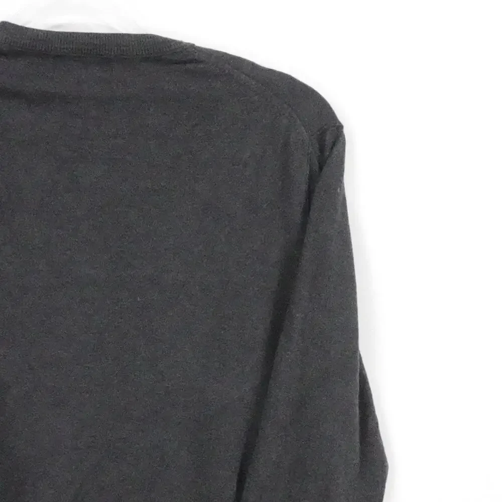 Banana Republic Sweater Men Large Gray Silk Cashmere Crewneck Luxury Knit Casual